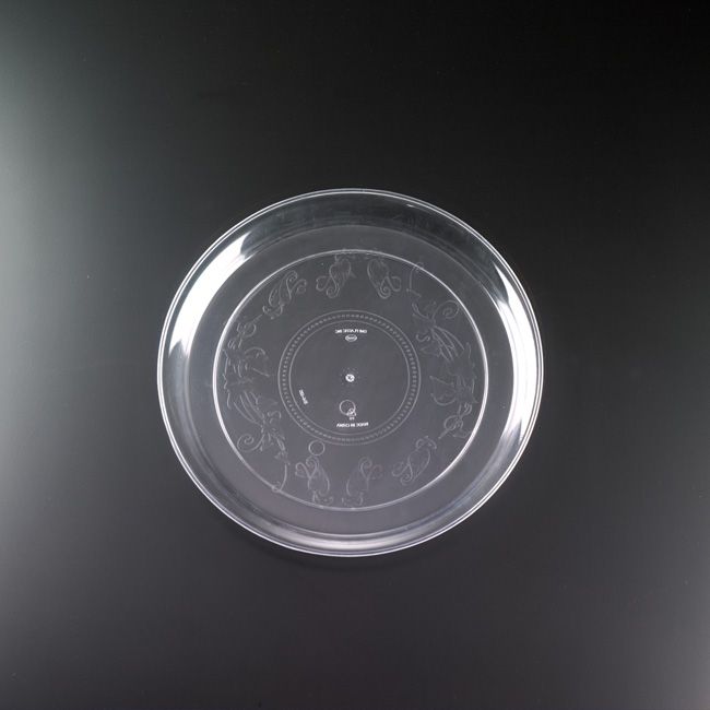 Yoshi Ware Emi Deli Mate Clear Round Platter, 12 Inch -- 25 Per Case