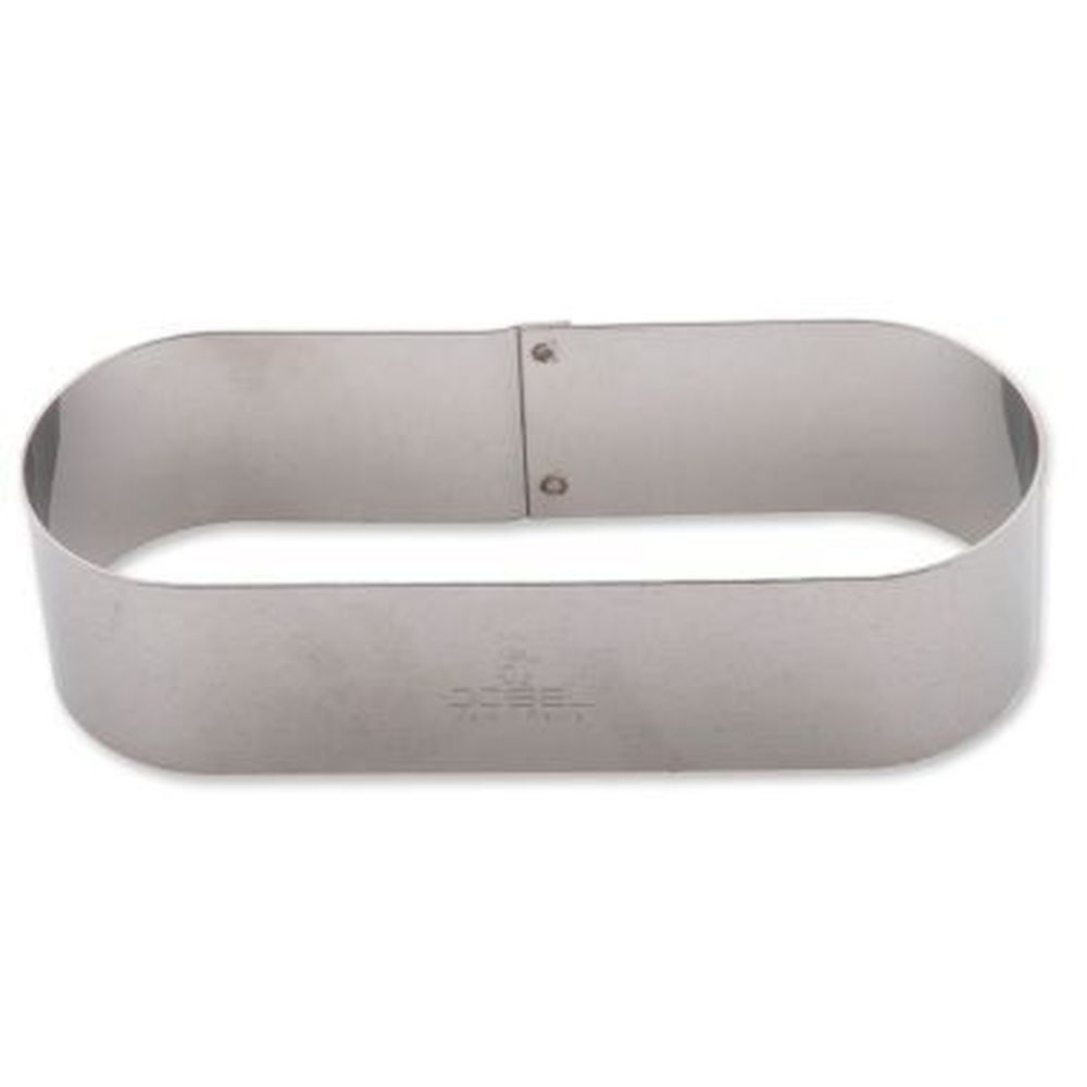 Gobel Stainless Steel Oblong Cake Frame, 4.3 Inch Length X 1.5 Inch Width Cavity