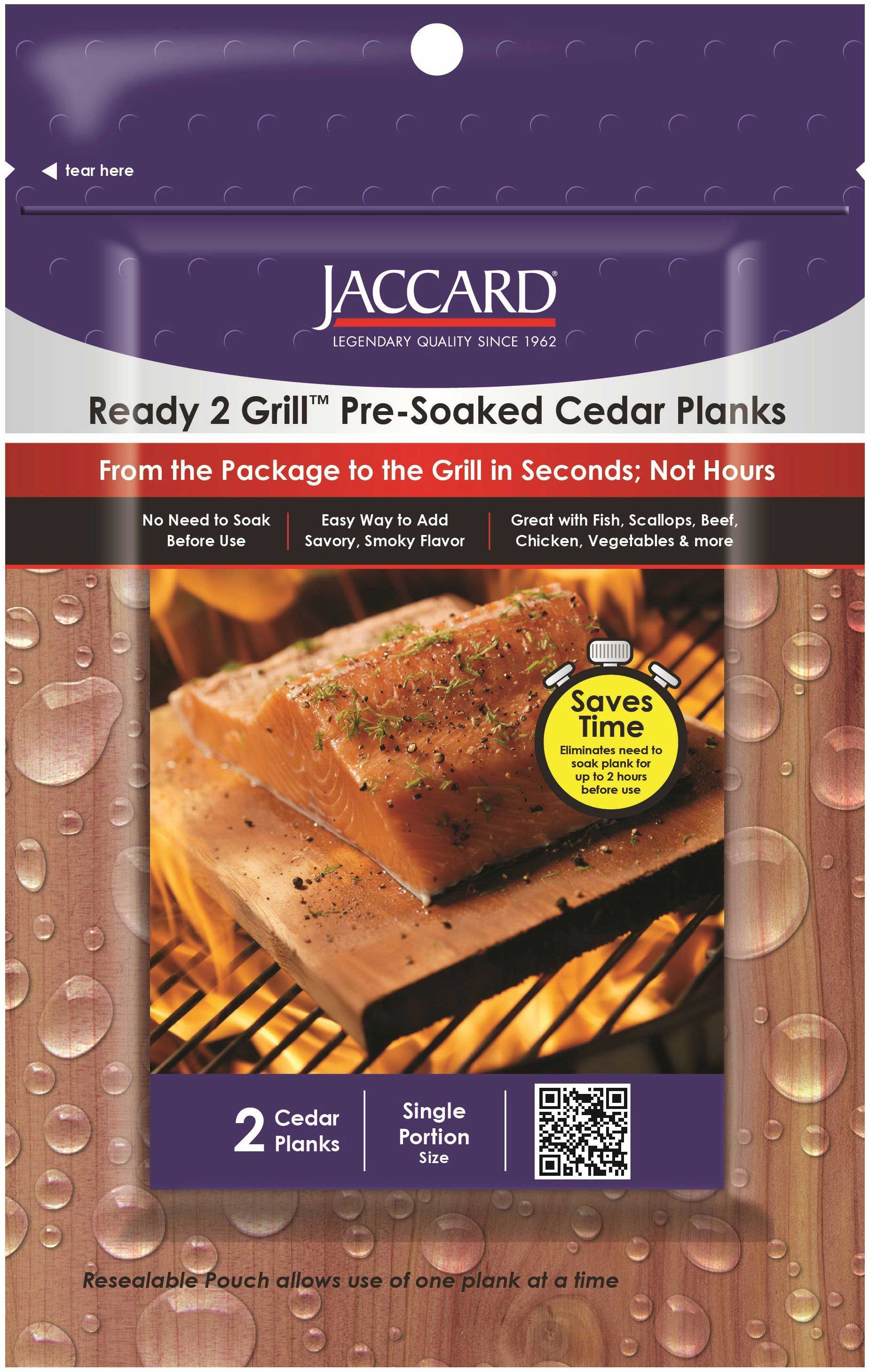 Jaccard Ready Two Grill Pre Soaked Small Cedar Planks, 2 Count -- 32 Per Case