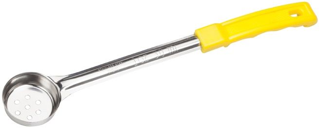 Winco Stainless Steel Yellow Handle Perforated Food Portioner, 1 Ounce -- 12 Per Case