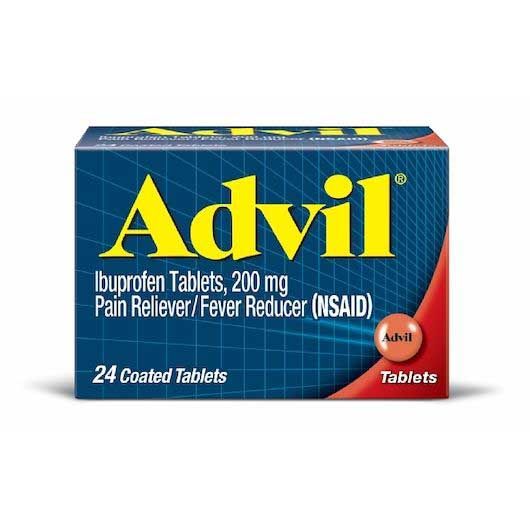 Advil Ibuprofen Pain Reliever And Fever Reducer Tablet, 24 Count -- 72 Per Case