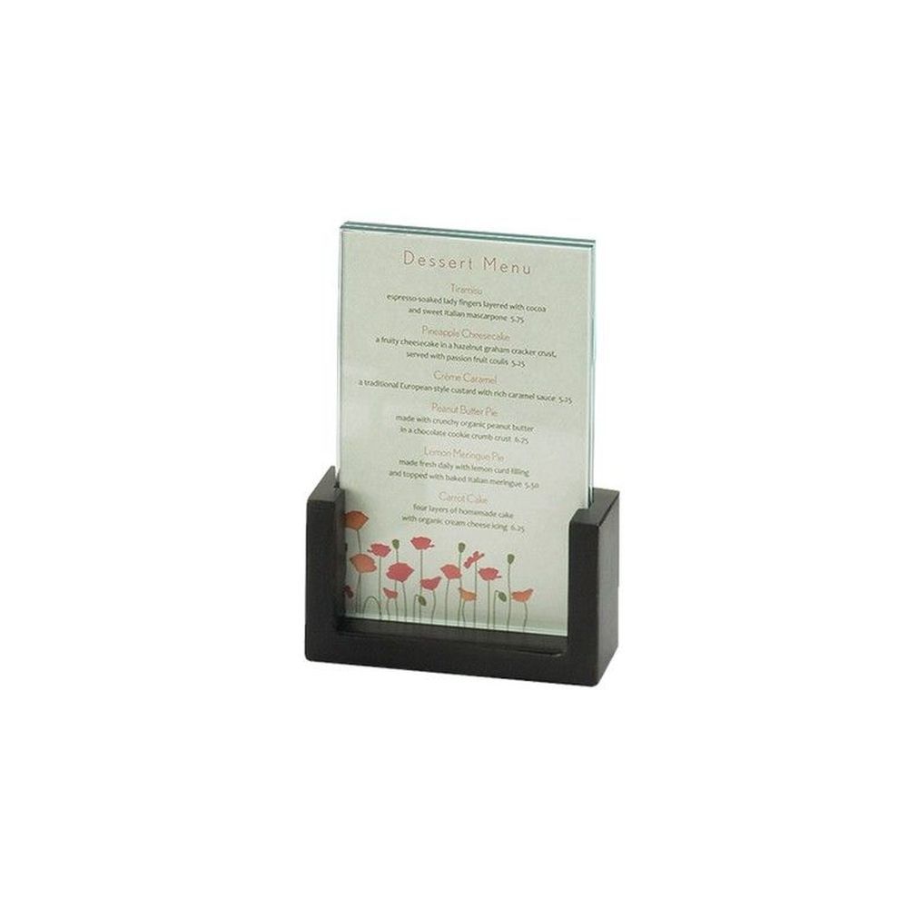 Cal-mil Black U Frame Table Top Card Holder, 5 X 1.5 X 7 Inch -- 6 Per Case