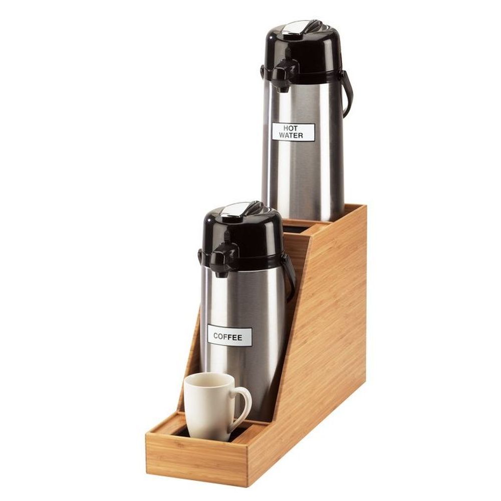 Cal-mil Bamboo Dual Airpot Display, 7.5 X 23.5 X 15.25 Inch