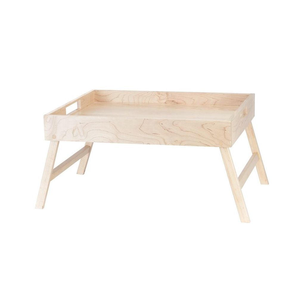 Cal-mil Blonde Room Service Tray With Fold-out Legs, 22.5 Inch Width X 17 Inch Depth X 8 Inch Height