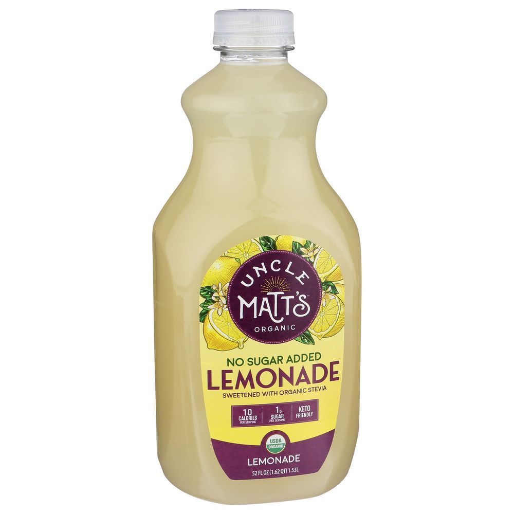 Uncle Matt's Organic No Sugar Added Lemonade Juice, 52 Fluid Ounce -- 6 Per Case