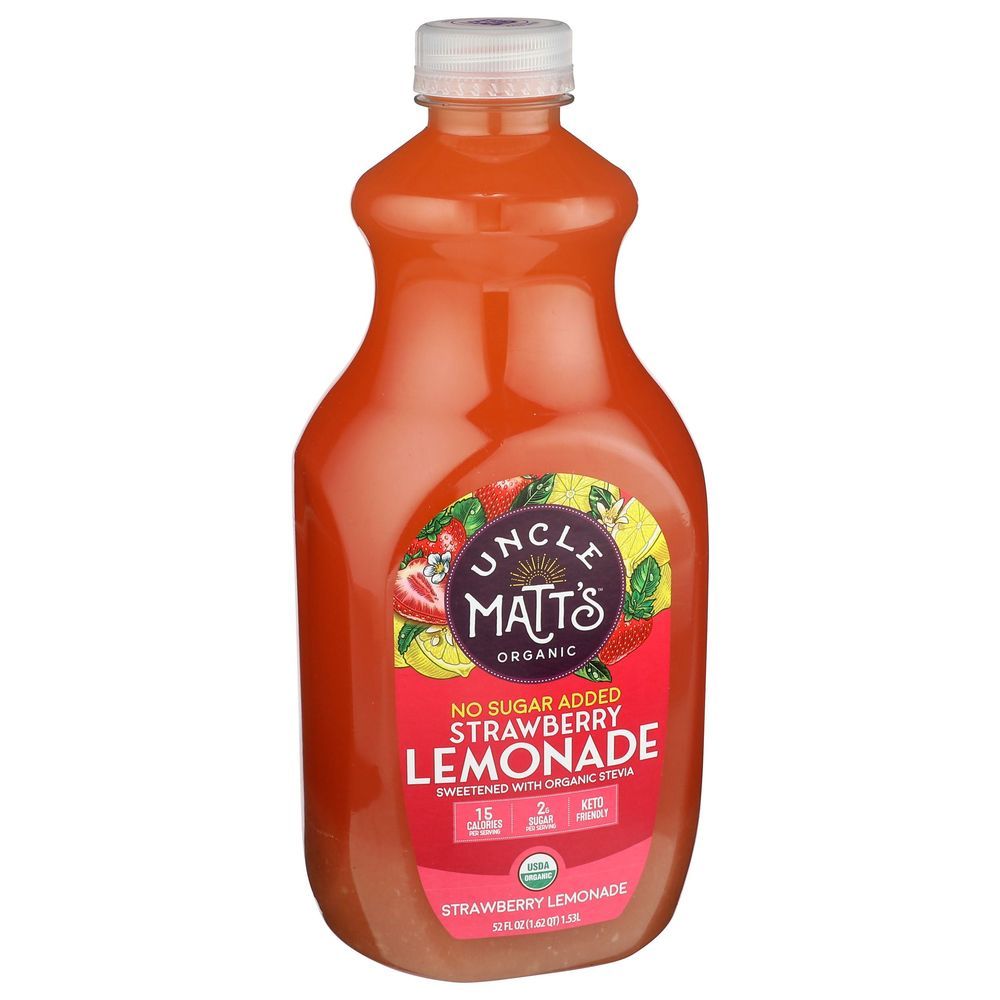 Uncle Matt's Organic Strawberry Lemonade, 52 Fluid Ounce -- 6 Per Case