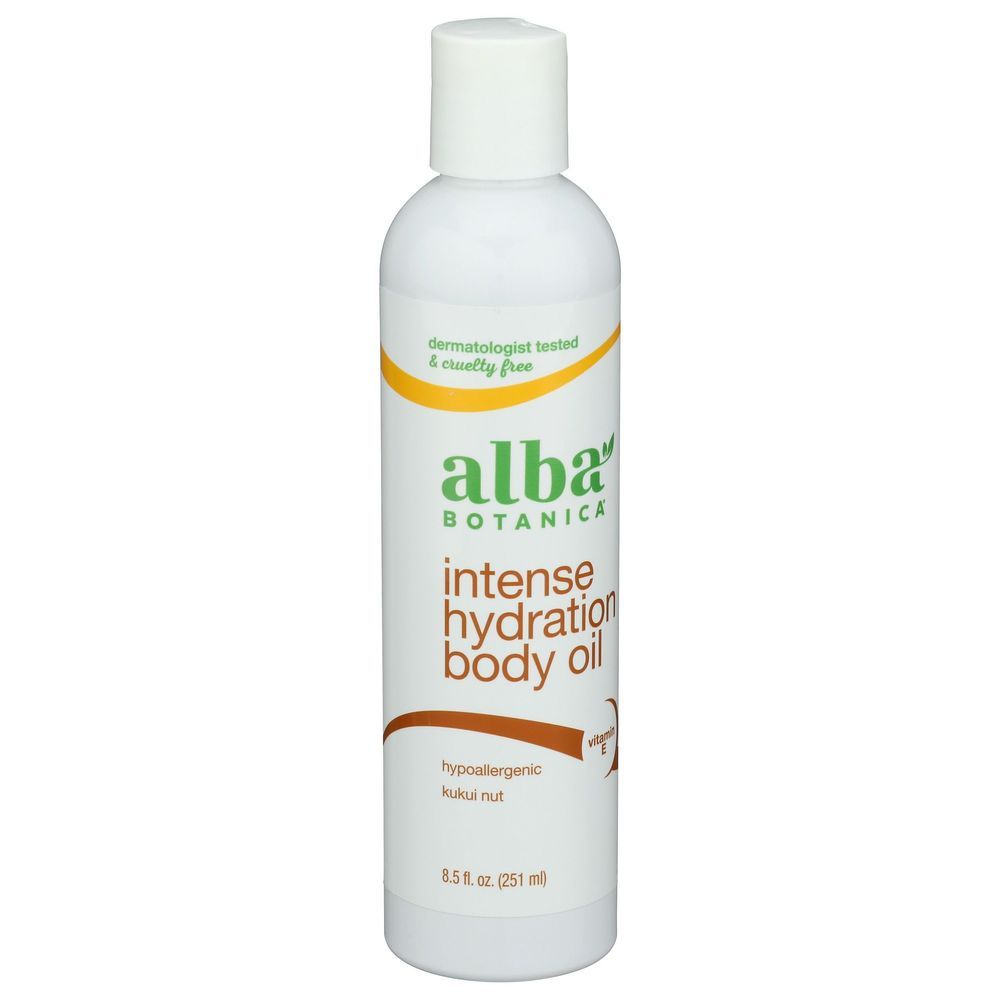Alba Botanica Kukui Nut Intense Hydration Body Oil, 8.5 Ounce