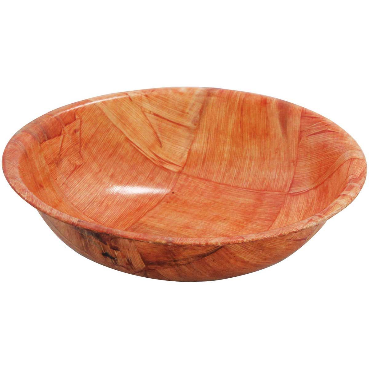 Tablecraft Round 4 Ply Woven Maple Wood Melamine Coated Salad Bowl, 17.75 X 17.75 X 4.5 Inch