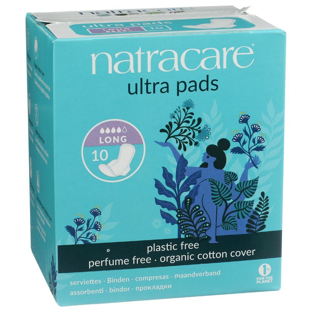 Natracare Ultra Long Pad With Wings, 10 Count