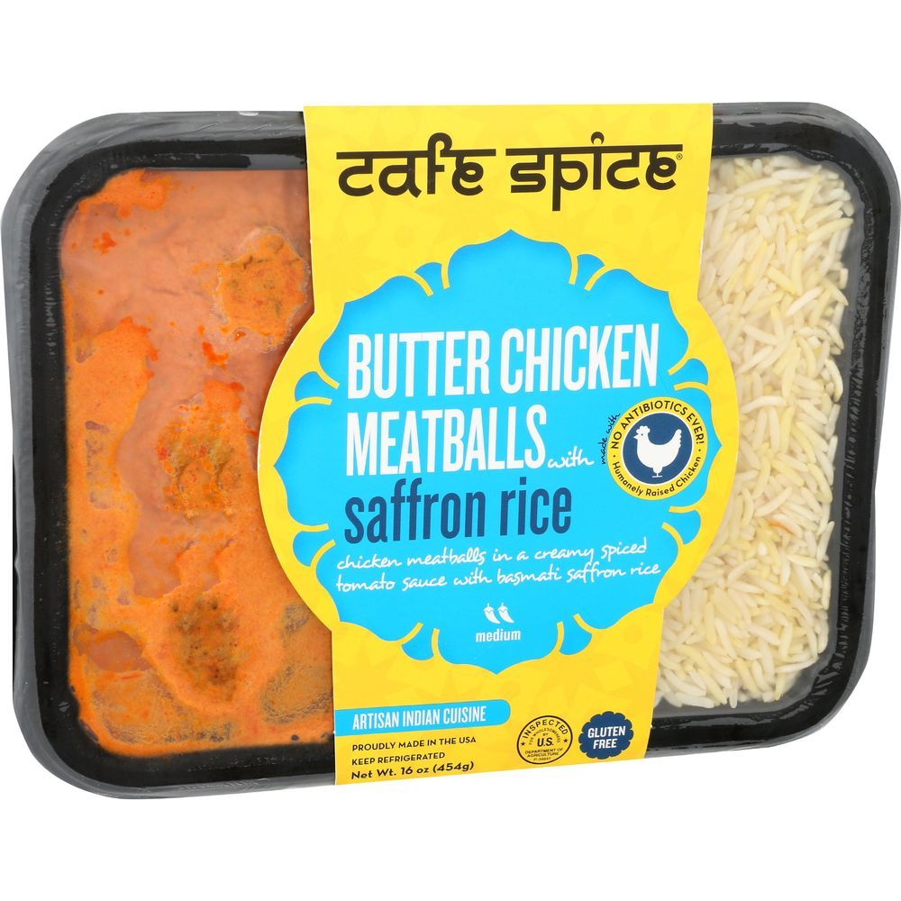 Cafe Spice Butter Chicken Meatballs With Saffron Rice, 16 Ounce -- 6 Per Case