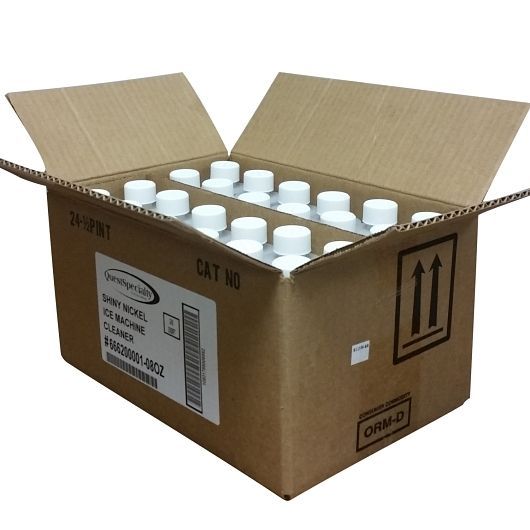 Shiny Nickel Nickel Safe Ice Machine Cleaner, 8 Ounce -- 24 Per Case