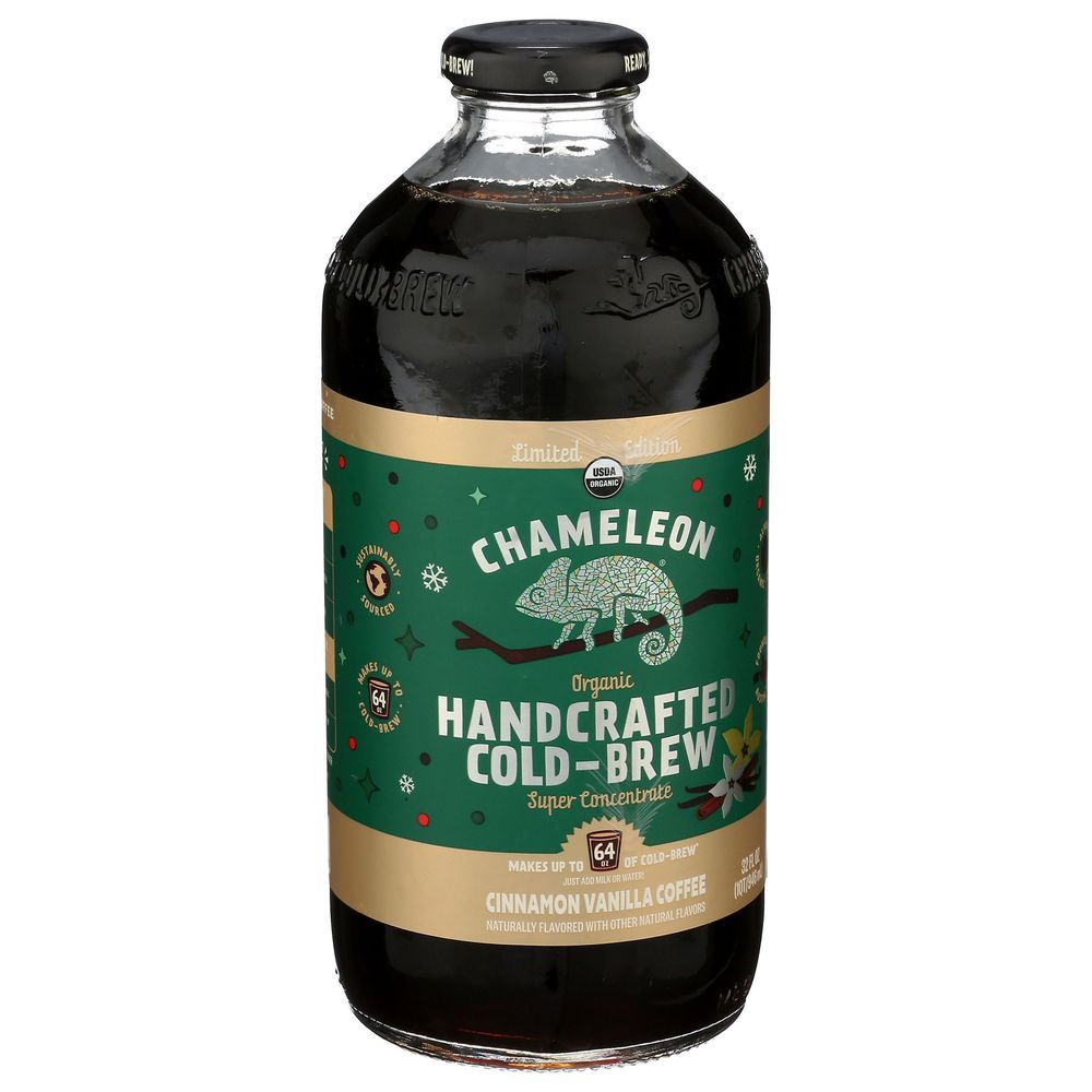 Chameleon Organic Cinnamon Vanilla Cold Brew Coffee, 32 Fluid Ounce -- 6 Per Case