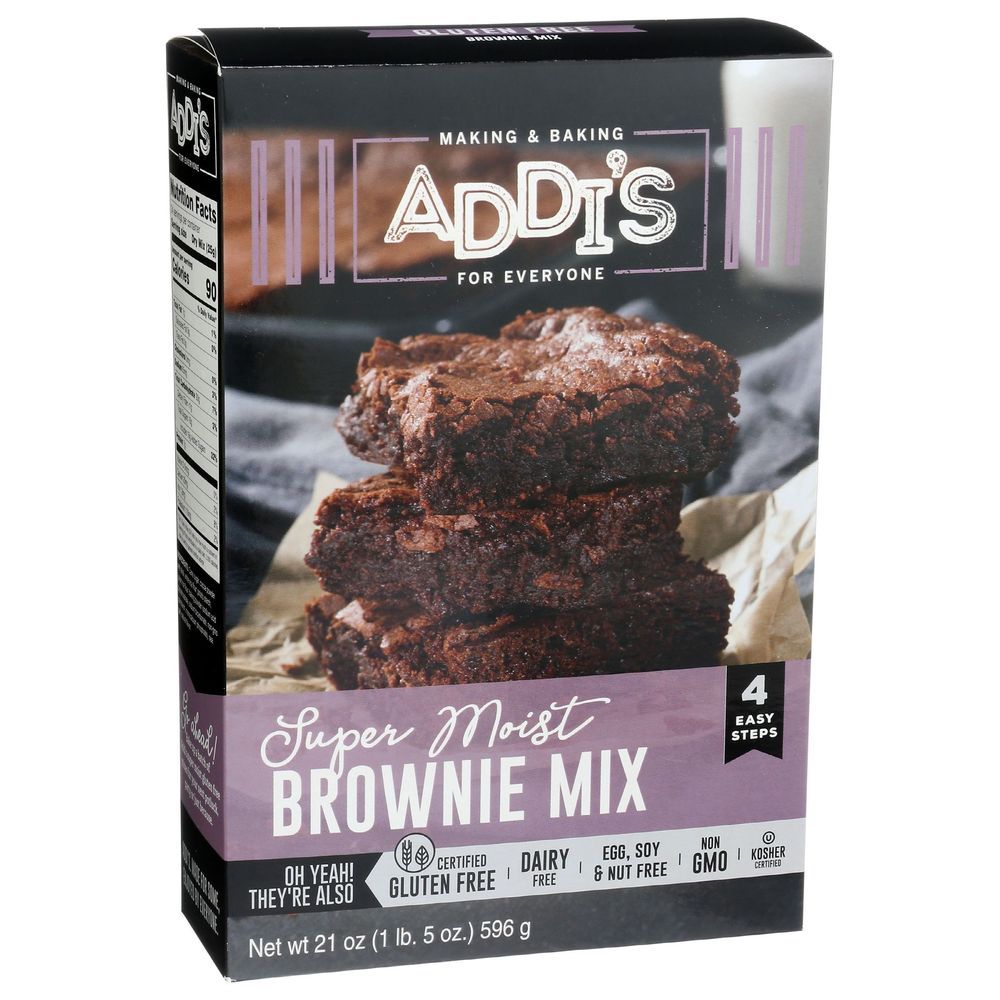 Addis For Everyone Gluten Free Super Moist Brownie Mix, 21 Ounce -- 6 Per Case