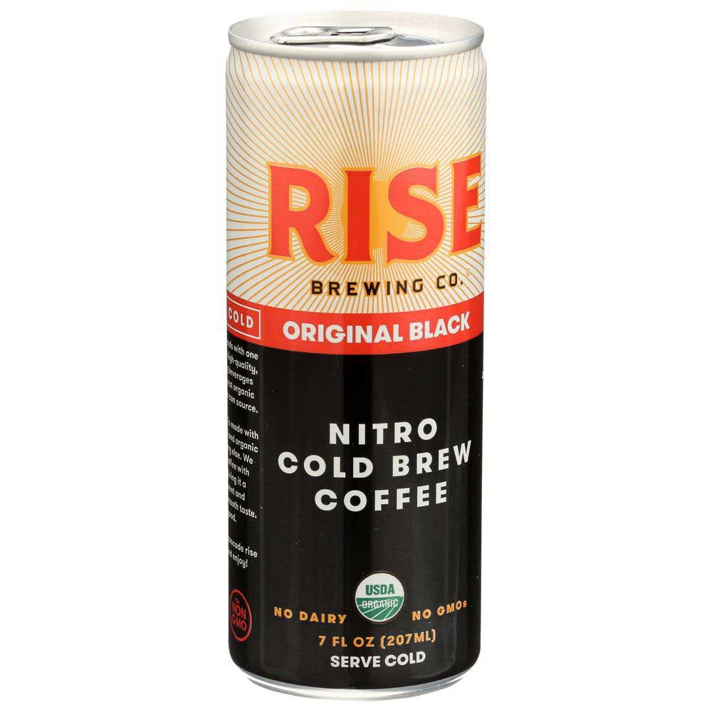 Rise Brewing Co. Organic Original Black Nitro Cold Brew Coffee, 7 Fluid Ounce -- 12 Per Case