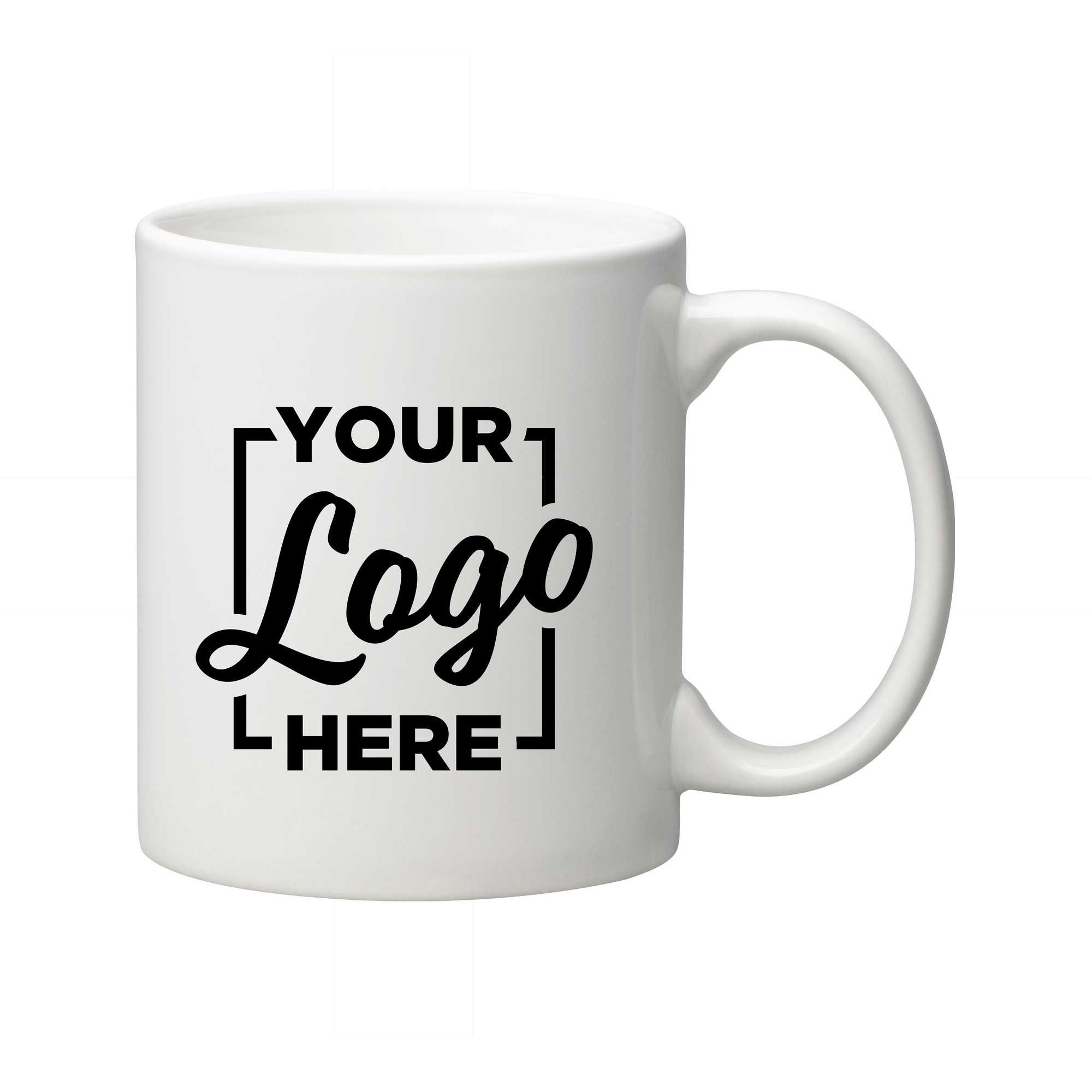Bgd Promo White C Handle Mug With 2 Color Custom Logo, 11 Ounce Capacity -- 144 Per Case