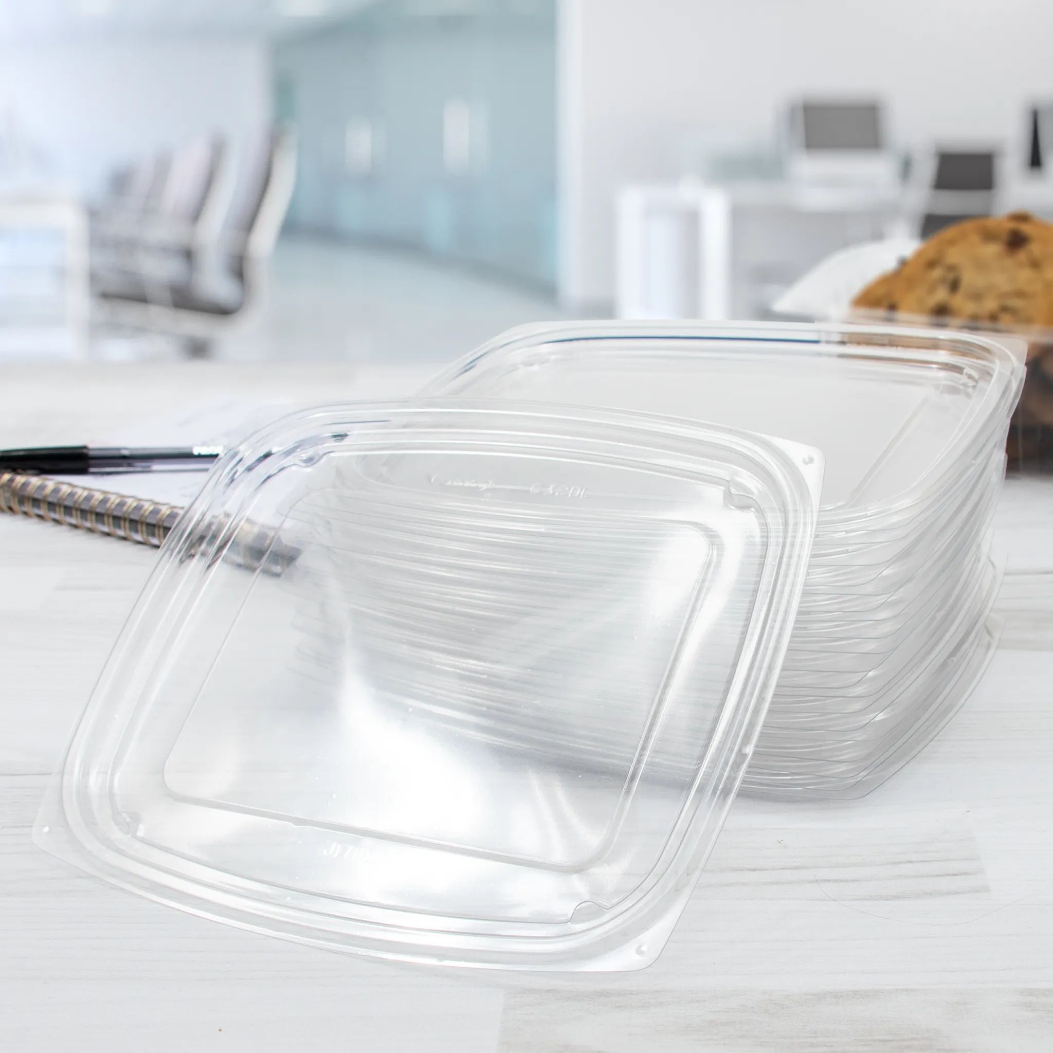 Dart Clear Medium Ops Plastic Flat Lid For 32 Ounce Clearpac Container -- 504 Per Case