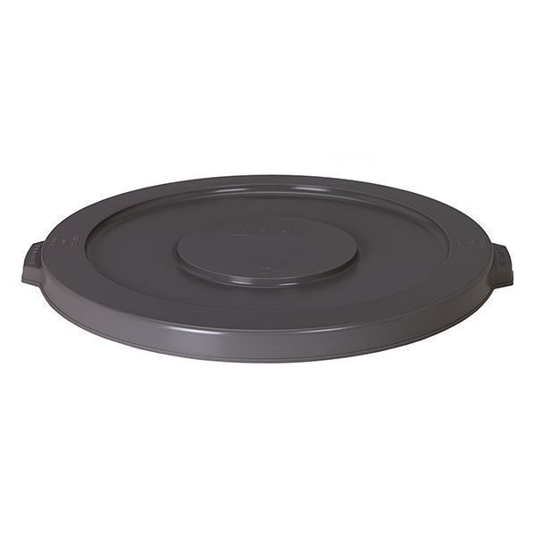 American Plastics Huskee Grey Round Flat Receptacle Lid For 32 Gallon Container -- 6 Per Case