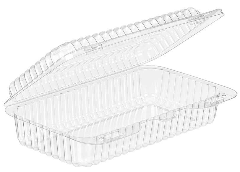 Inline Plastics Pete Clear Hinged Lid Container, 6 5/8 X 3 3/8 X 1 5/8 Inch -- 400 Per Case