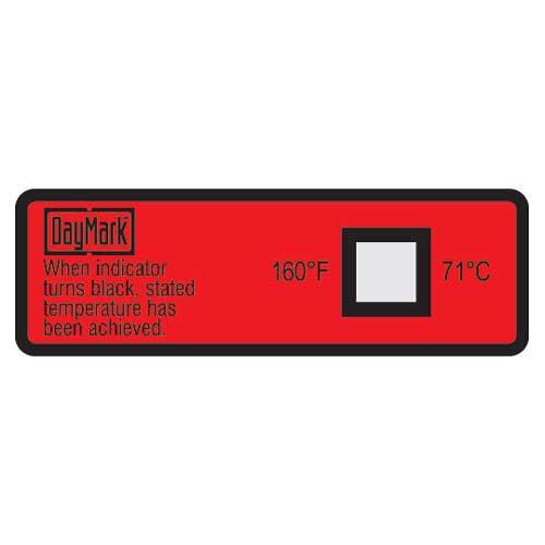 Daymark Thermostrip Dishwasher Temperature Label, 12.4 X 10.5 X 5.7 Inch, 24 Per Pack