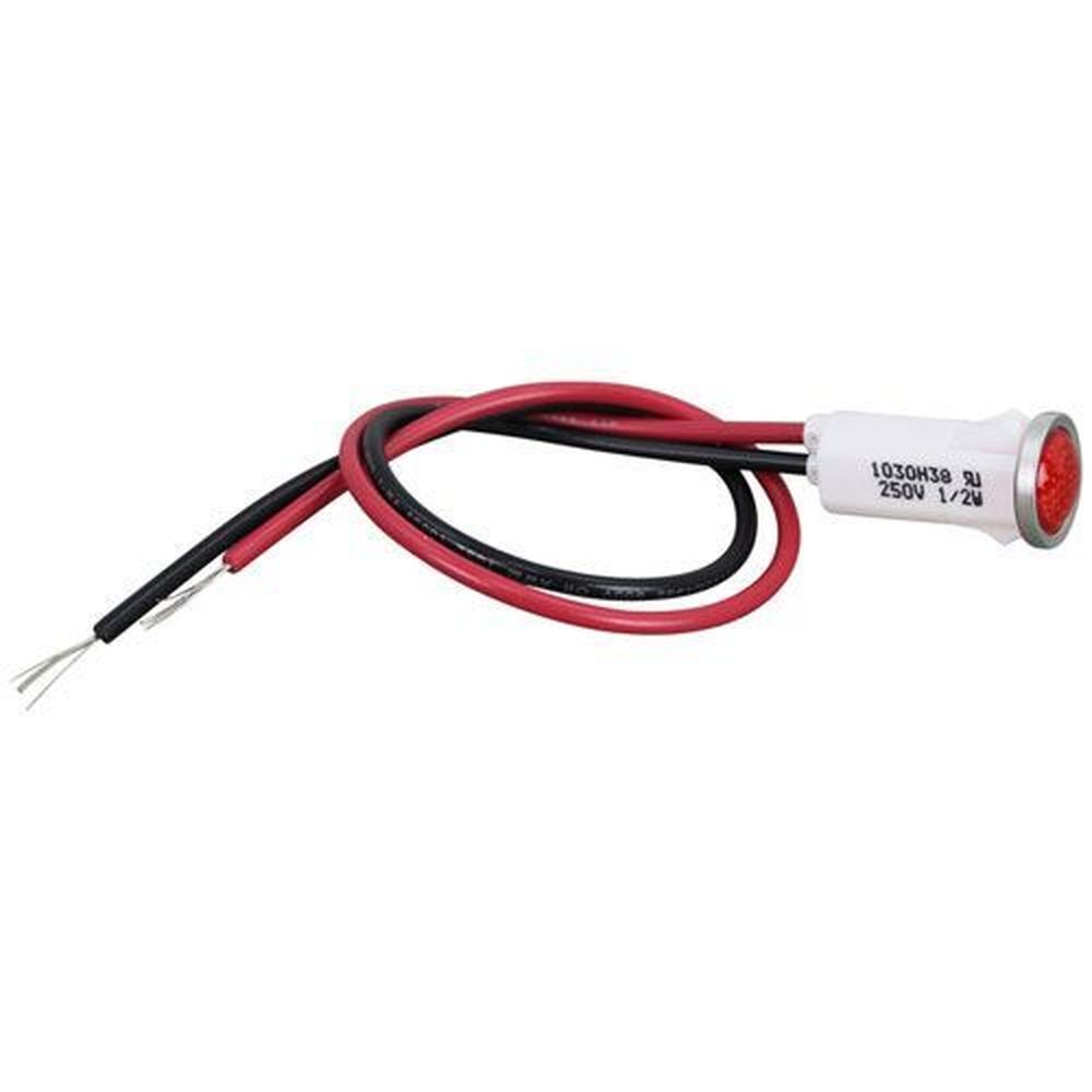Lincoln Red 250v Signal Light Fits 1/2 Inch Hole For Lincoln Part Number 000274sp