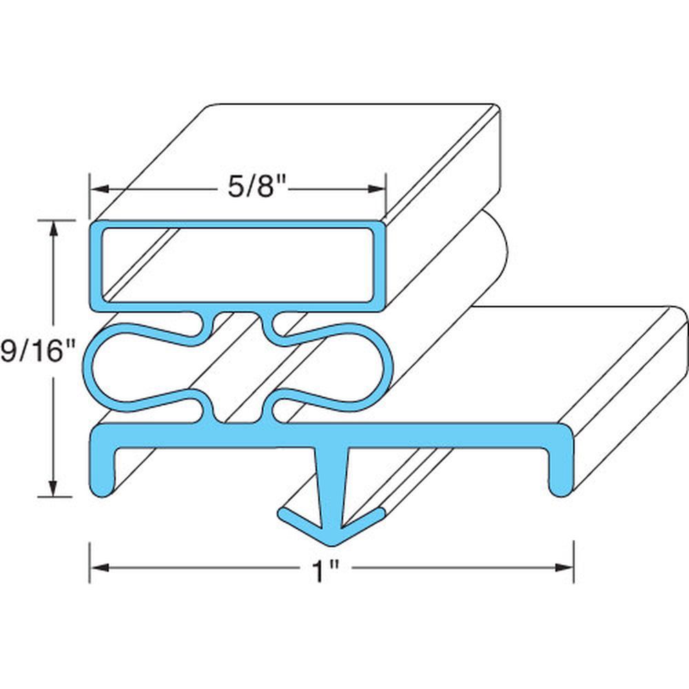Mccall Mclmcc606 Door Gasket, 22 3/4 Inch X 60 1/4 Inch
