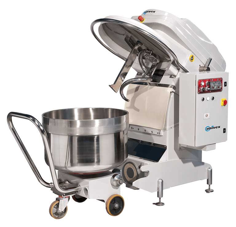 Univex Silverline 3 Phase 220 Volt Spiral Mixer With 180 Quart Removable Bowl