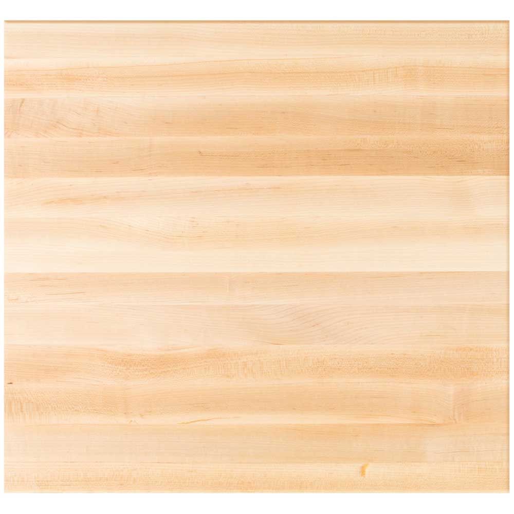 John Boos Tuff Var Finish Square Soft Maple Butcher Block Top, 36 X 36 X 1 1/2 Inch