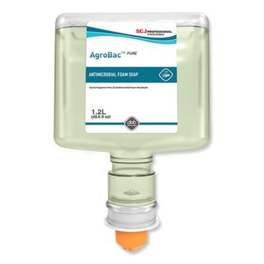Sc Johnson Professional Unscented Agrobac Pure Foam Wash Touch Free Cartridge Refill, 1.2 Liter -- 3 Per Case