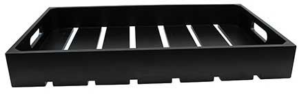 Tablecraft Black Rubberwood Half Size Gastronorm Display Crate, 12.75 X 10.375 X 2.75 Inch