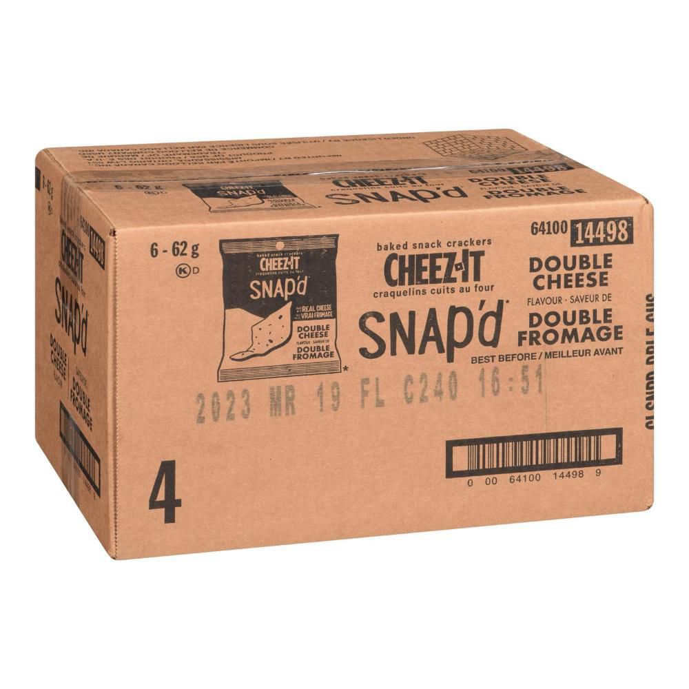 Cheez-it Craquelins Double Fromage Snap'd, 62 G -- 6 Par Boîte