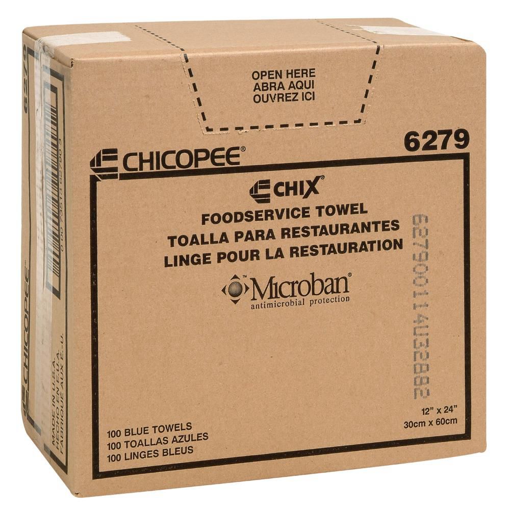 Chicopee Blue Foodservice Towel, 13 X 24 In -- 100 Per Case