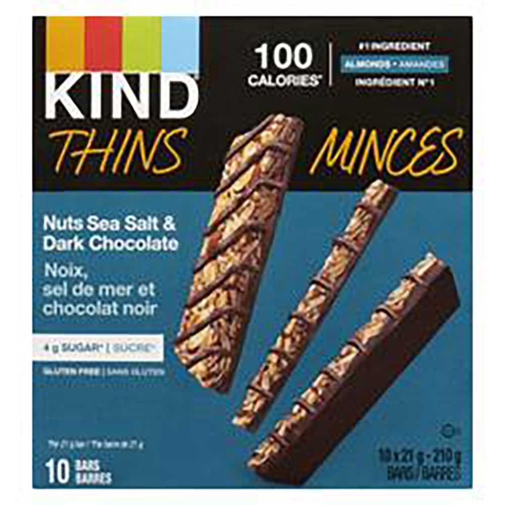 Kind 21 G Dark Chocolate Nuts And Sea Salt Bar, 10 Count -- 6 Per Case