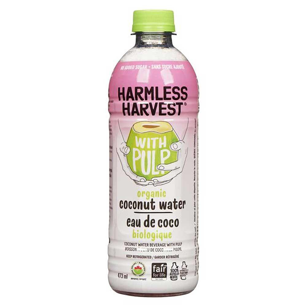 Harmless Harvest Eau De Coco Biologique Avec Pulpe, 473 Ml -- 6 Par Boîte