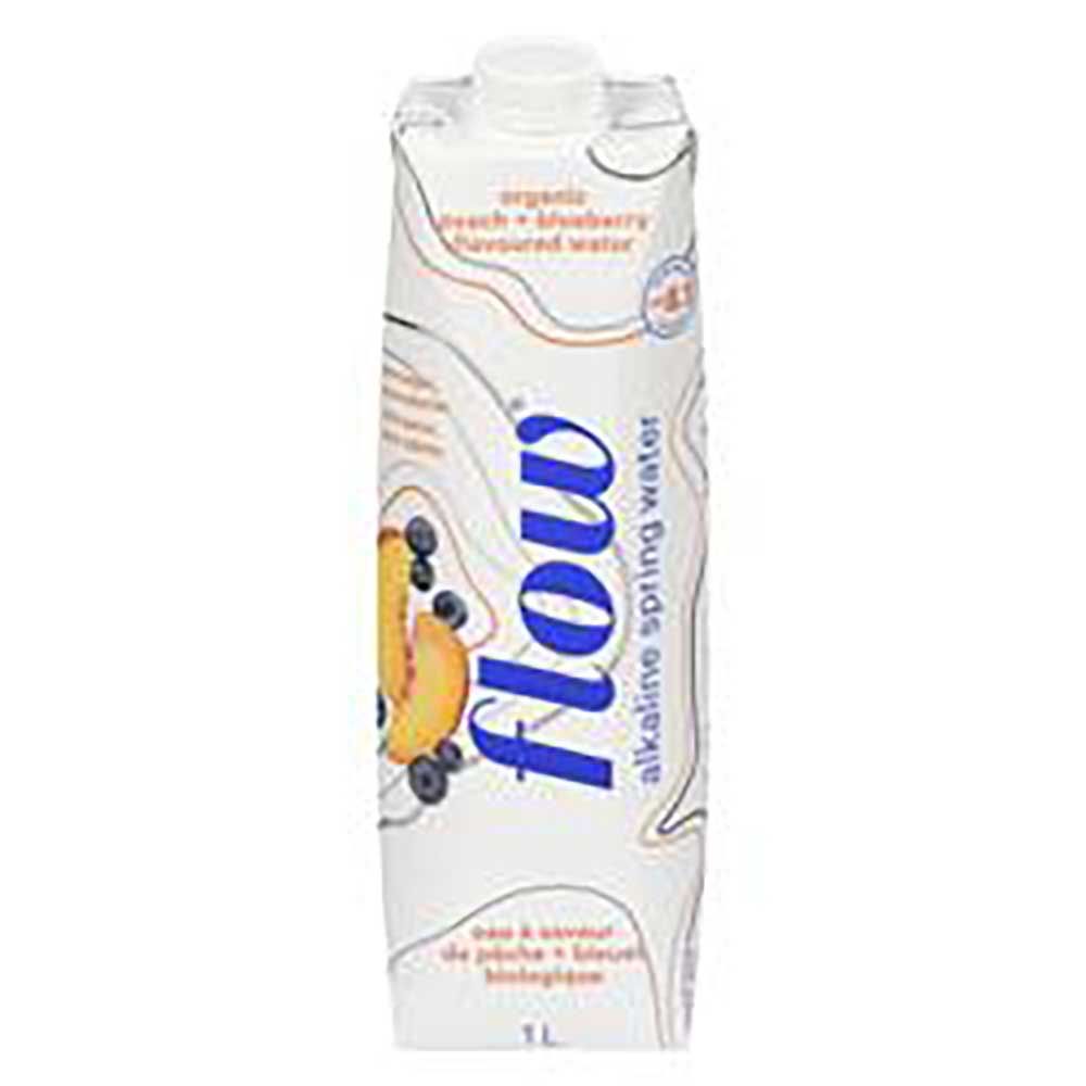 Flow Peach Blueberry Spring Water, 1 L -- 12 Per Case
