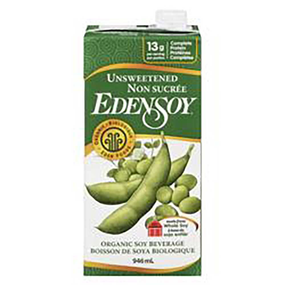 Eden Foods Lait De Soja Biologique Non Sucré Eden Soy, 946 Ml -- 12 Par Boîte