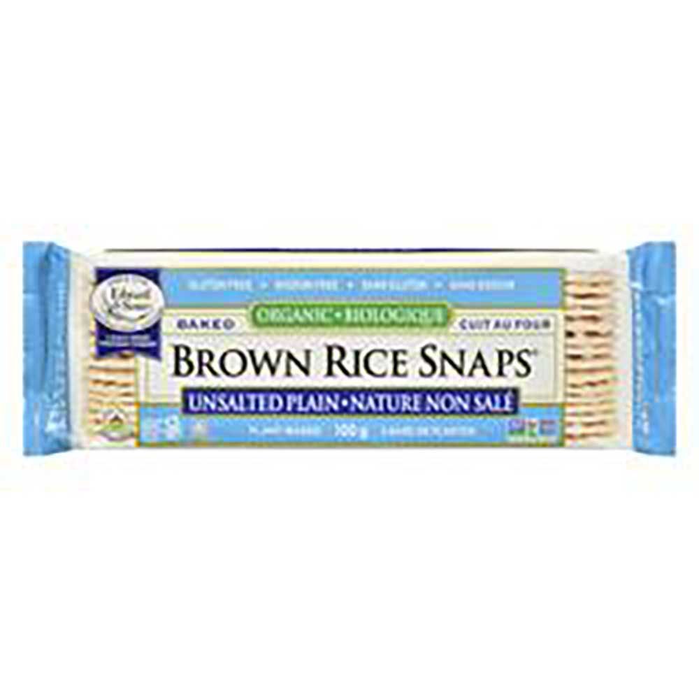 Edward And Sons Unsalted Plain Brown Rice Snaps, 100 G -- 12 Per Case