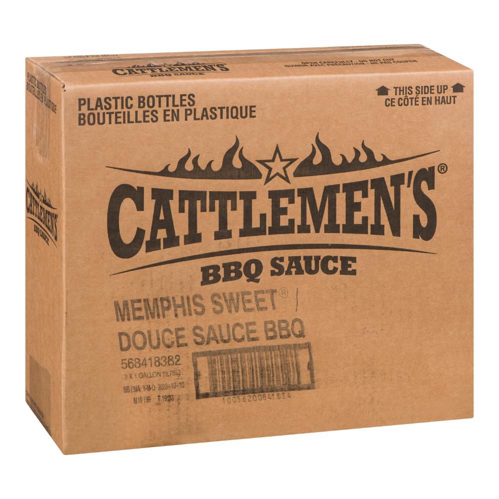 Cattlemen's Sauce Barbecue Sucrée Memphis, 3,78 L -- 2 Par Boîte