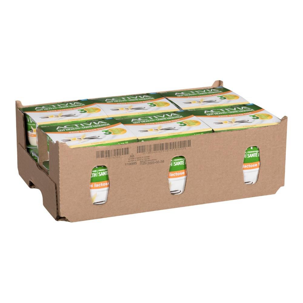 Activia Yaourt À La Vanille Sans Lactose, 100 G -- 48 Par Boîte
