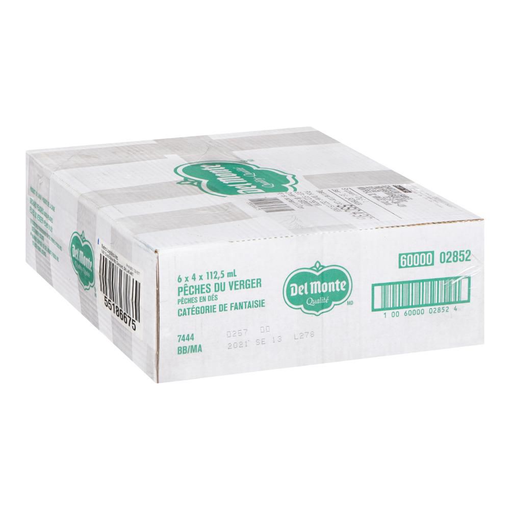Del Monte Pêches Du Verger Coupées En Dés Dans Du Jus De Fruits, 112 Ml -- 24 Par Caisse