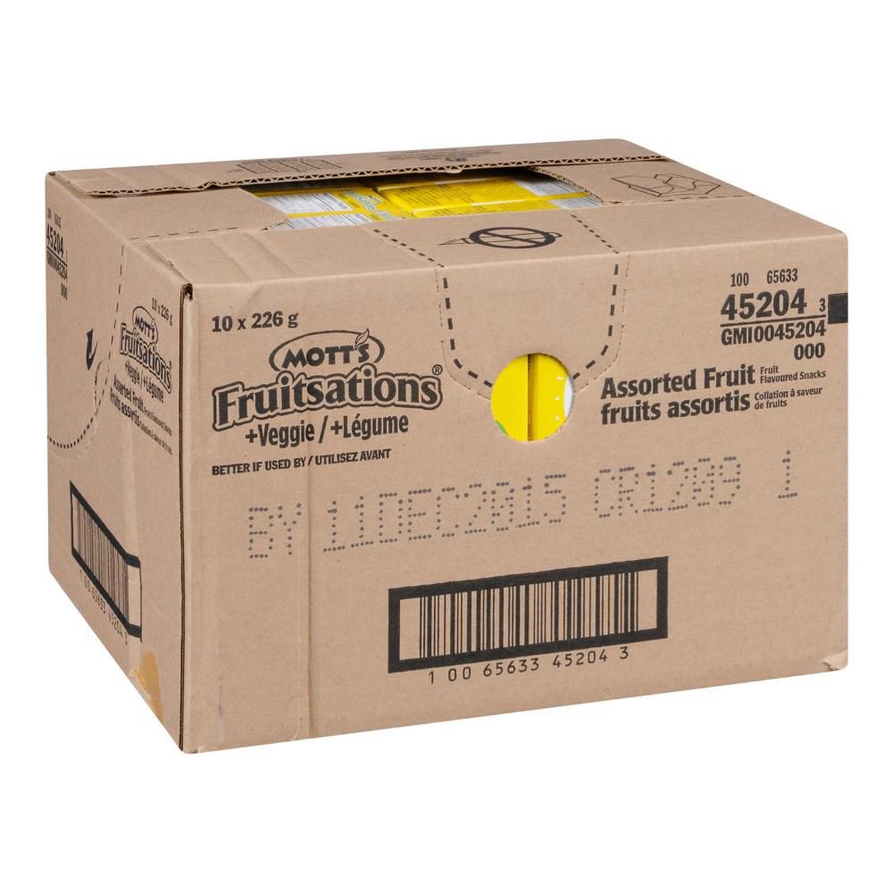 Fruitsations Assortiment De Collations Aux Légumes Et Aux Fruits, 226 G -- 10 Par Boîte