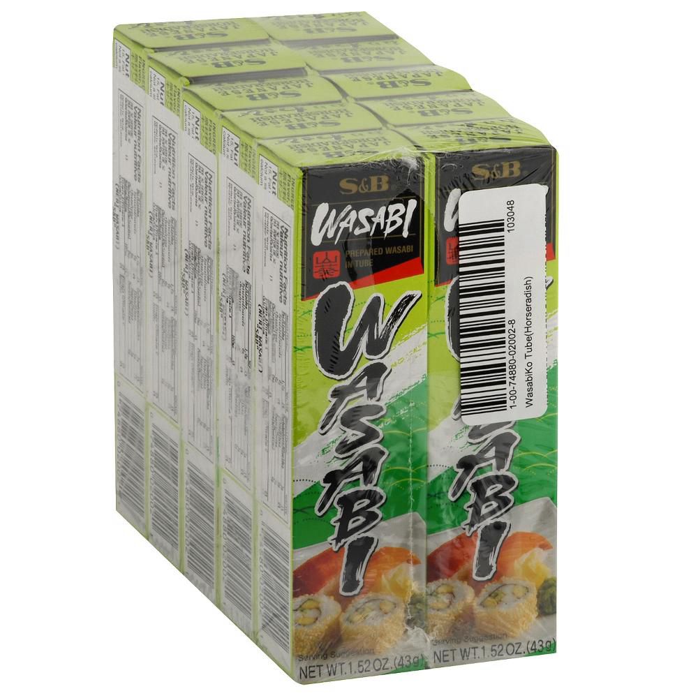S And B Tube De Wasabi De 43 G, 100 Unités
