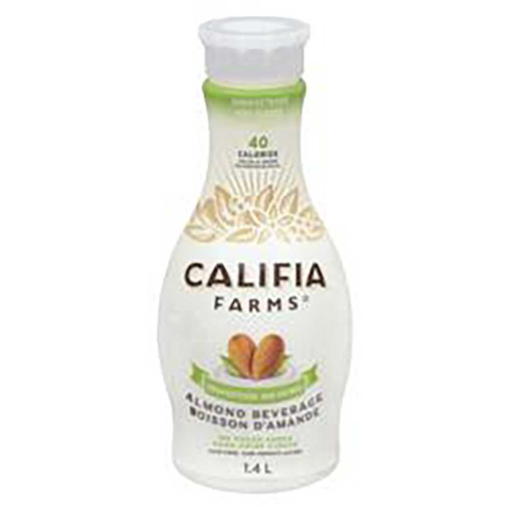 Califia Farms Lait D'amande Non Sucré, 1,4 L -- 6 Par Boîte