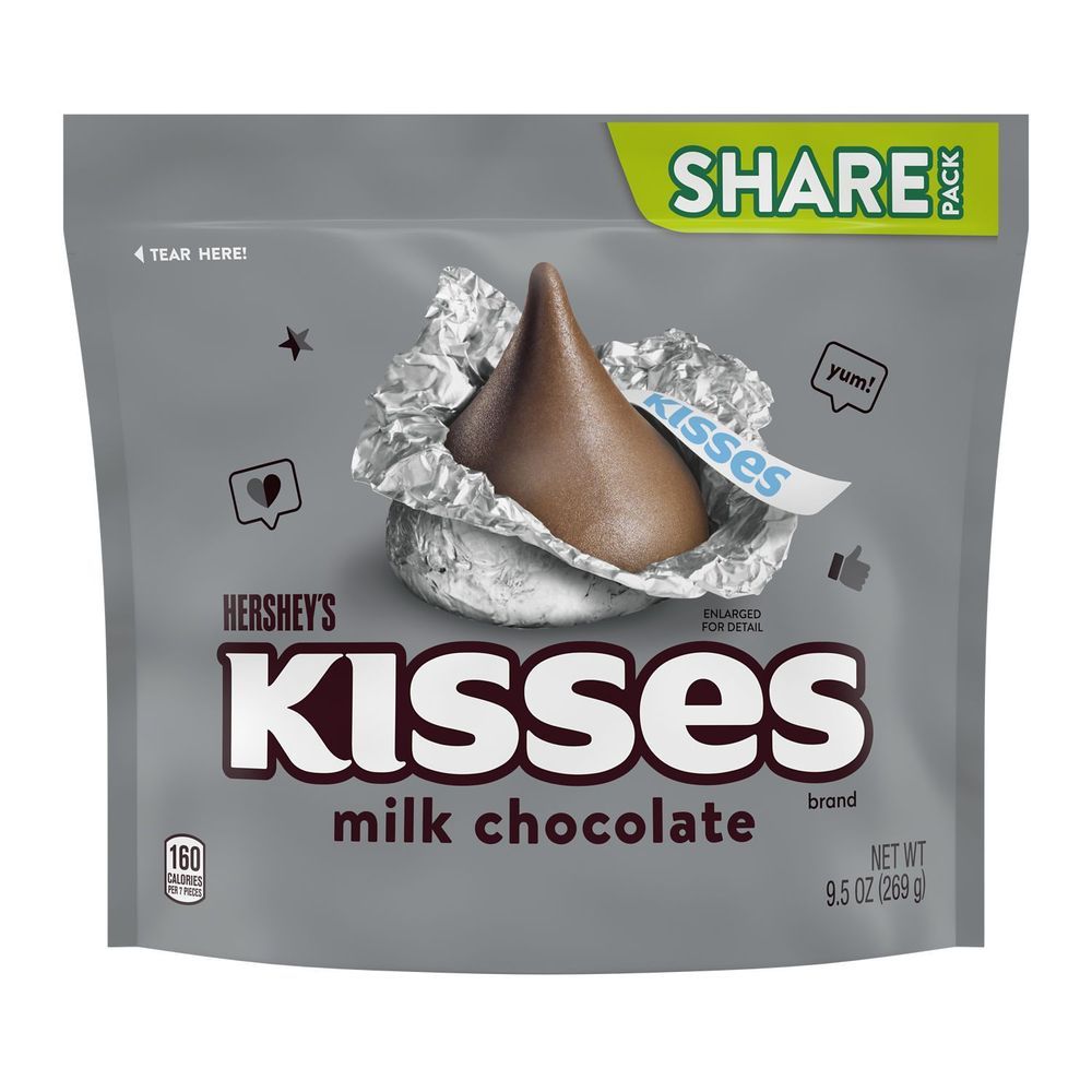 Hershey's Kisses Milk Chocolate Candy - Display Ready Case, 9.5 Ounce -- 16 Per Case