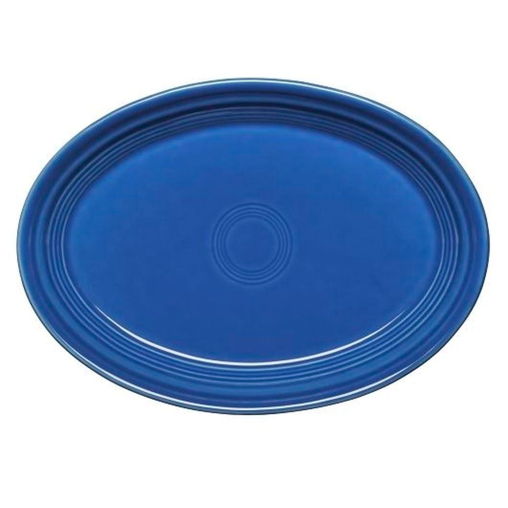 Fiesta 13.625 X 9.5 X 1.75 Inch Lapis Large Oval Serving Platter, 12 Count