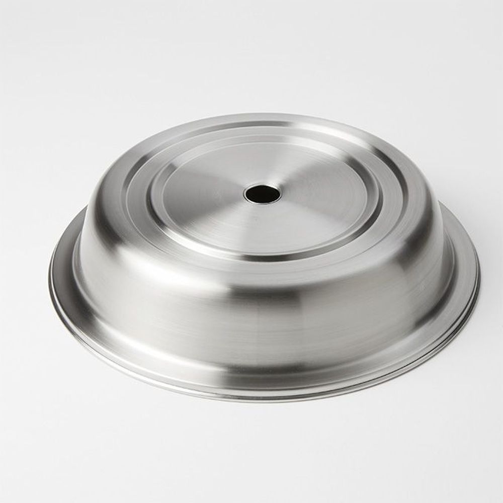 American Metalcraft Stainless Steel Satin Finish Round Stock Plate Cover For 11 5/8 To 11 3/4 Inch Dia Standard Foot Plate