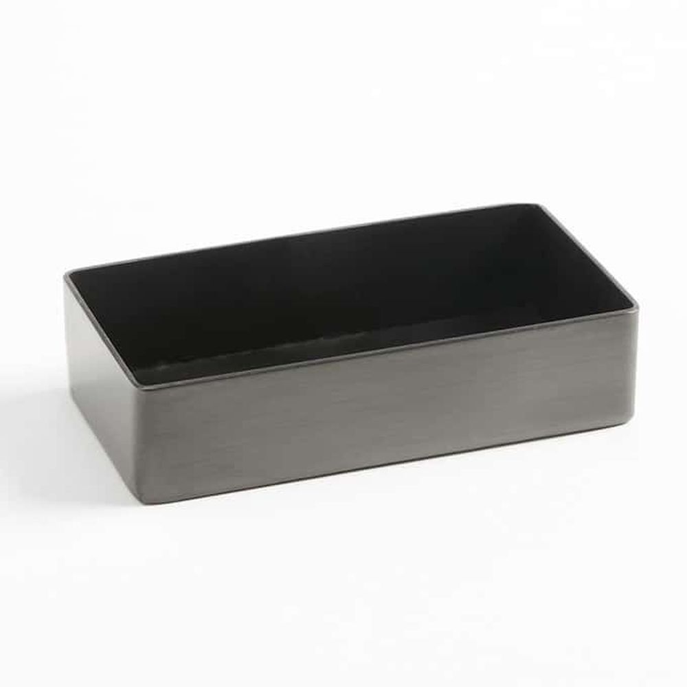 American Metalcraft Black Stainless Steel Tray/holder, 4-1/4 X 2-1/4 X 1 Inch