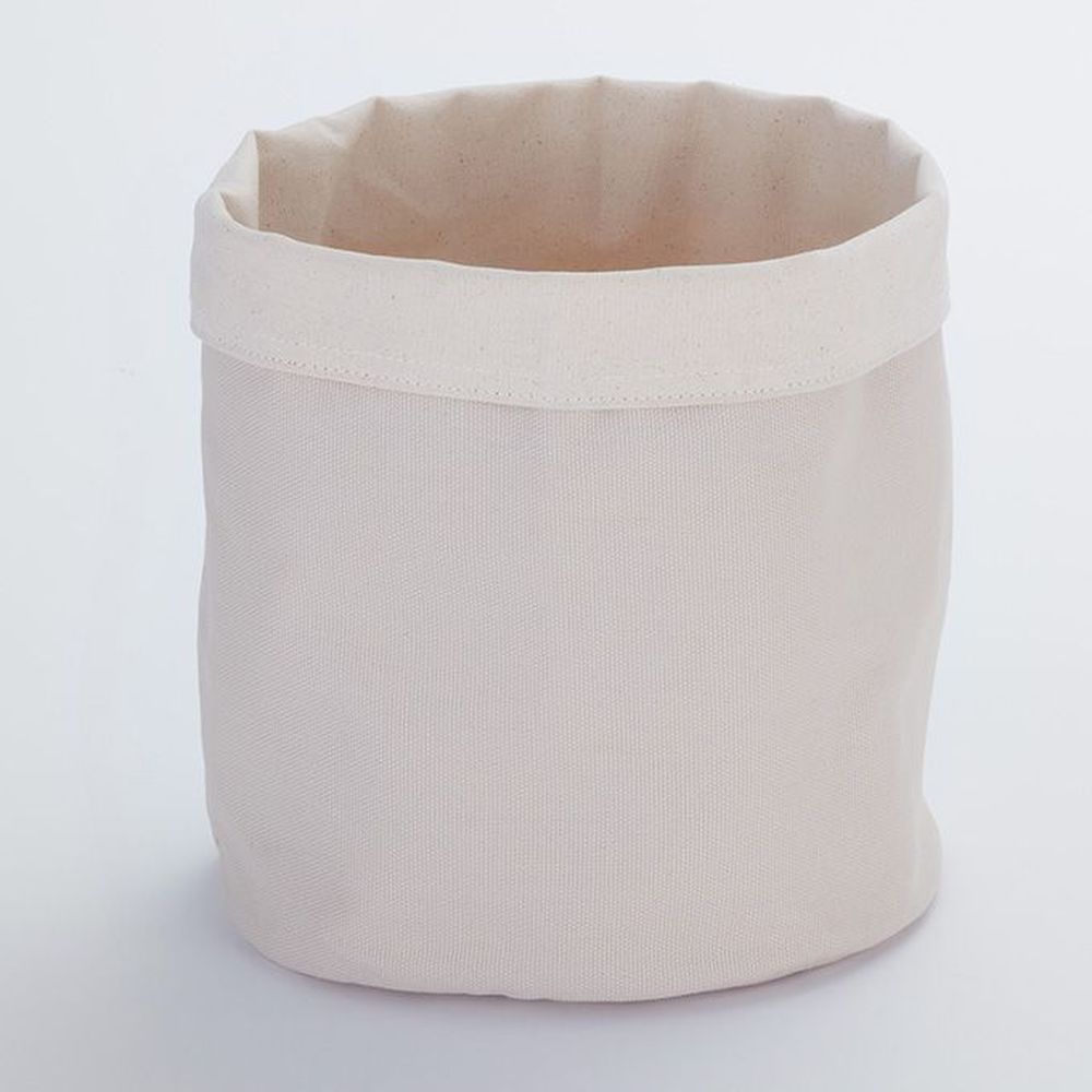 American Metalcraft Cream/gray Canvas Bag, 9 Inch Dia. X 10-3/8 Inch Height