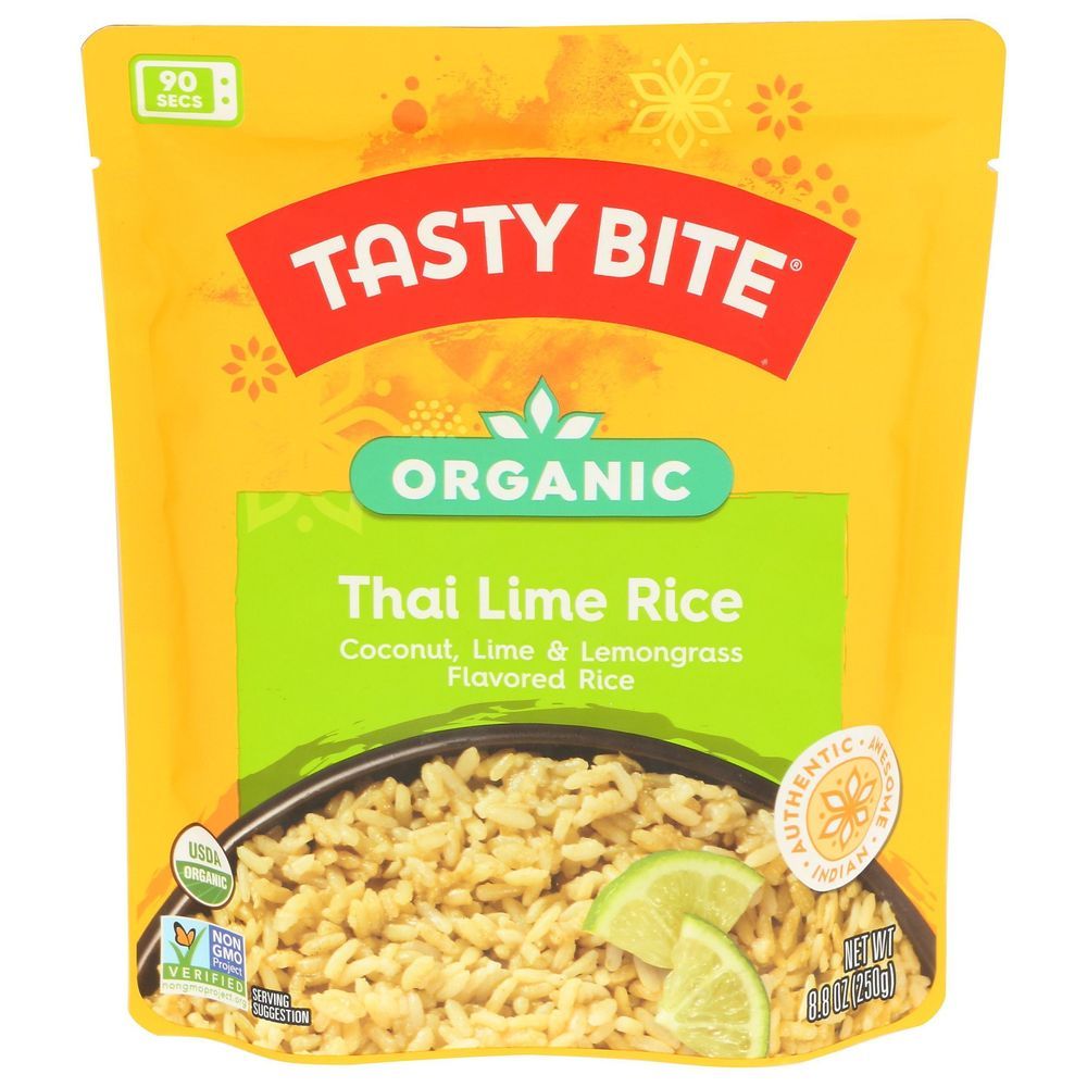 Tasty Bite Organic Thai Lime Rice, 8.8 Ounce -- 6 Per Case