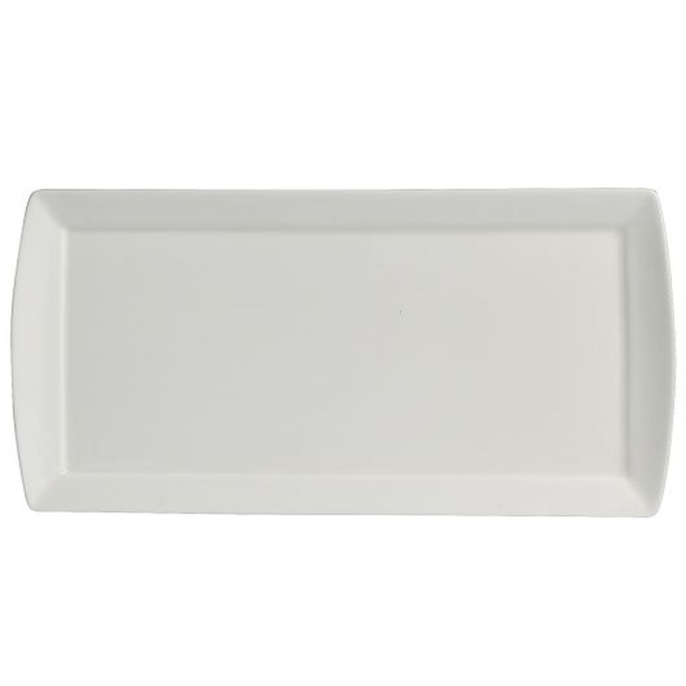 Folio Parliament Alpha-ceram 13.0 Inch Curved Rim Rectangle Tray, 12 Count