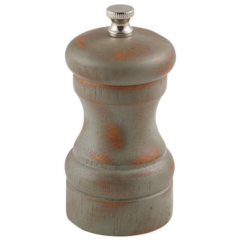 Genware Wood 4.0 Inch Salt And Pepper Grinder, 6 Count